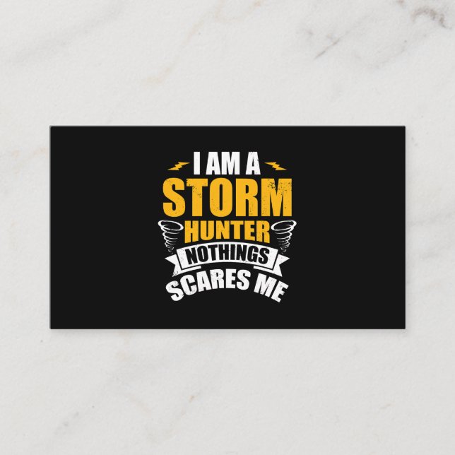 Storm Hunter Design for Tornado Hunter Storm Spott Business Card (Front)