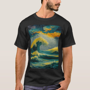 Storm in the ocean,oil paint. T-Shirt