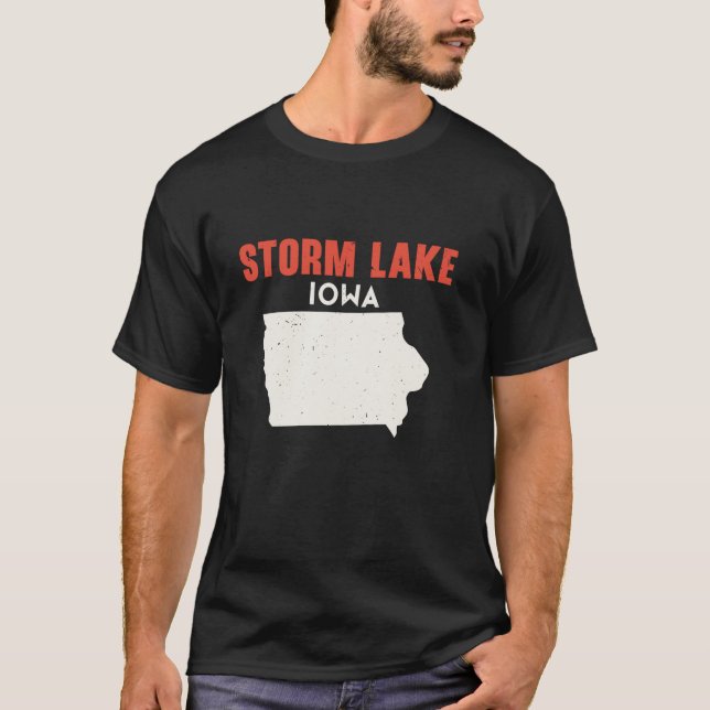 Storm Lake Iowa USA State America Travel Iowan  T-Shirt (Front)