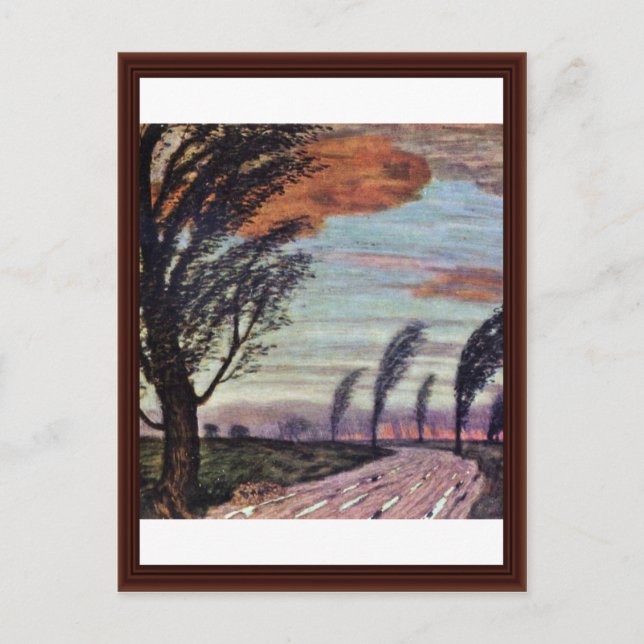 Storm Landscape By Stuck Franz Von Postcard (Front)