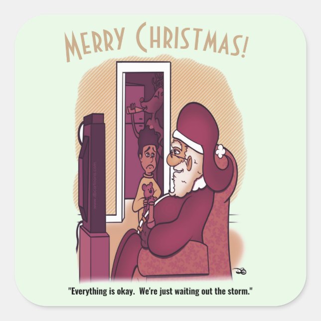 Storm Large Square Sticker (Front)