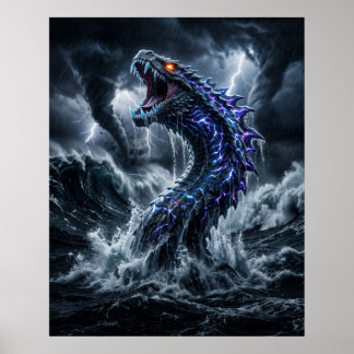 Storm Leviathan Tidal Surge Canvas Poster