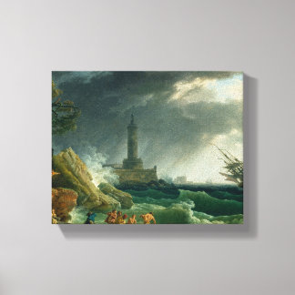 Storm on a Mediterranean coast Canvas Print