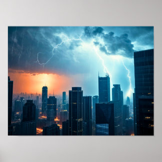 Storm Over a Megacity Poster