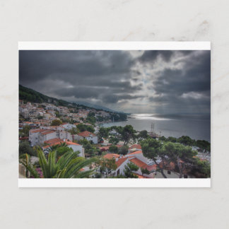 Storm over Brela, Croatia Postcard
