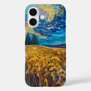 Storm over Wheat Fields iPhone 16 Case