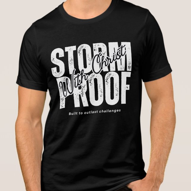 Storm Proof With Christ - Scripture Faith Black Tri-Blend Shirt (Creator Uploaded)