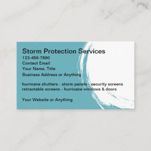 Storm Protection Products And Services Business Card
