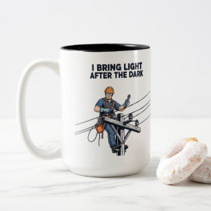 Storm Restoration Lineman Gift Two-Tone Coffee Mug