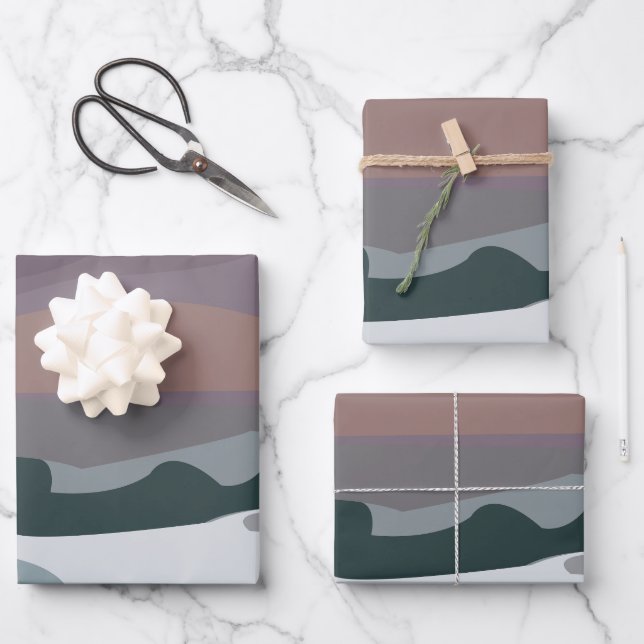 Storm Sky Cloud Sea Waves Seascape Wrapping Paper Sheet (Front)