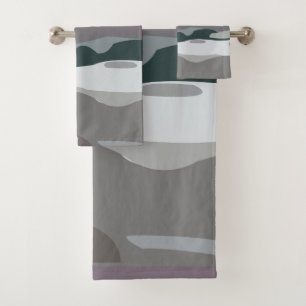 Storm Sky Cloud Sea Waves Trendy Bathroom Bath Towel Set