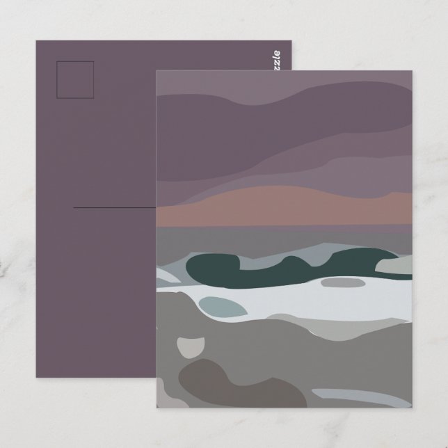 Storm Sky Clouds Sea Waves Weather Nature Postcard (Front/Back)