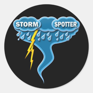 STORM SPOTTER CLASSIC ROUND STICKER