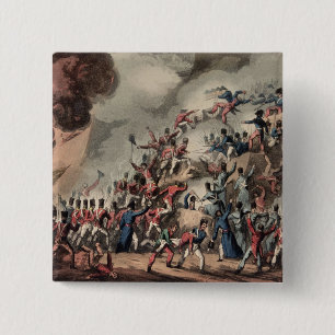 Storming of St. Sebastian, engraved by Thomas 15 Cm Square Badge