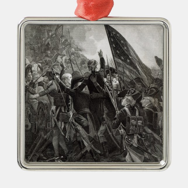 Storming of Stony Point, July 1779 Metal Tree Decoration (Front)