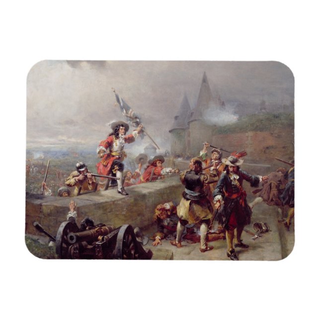 Storming the Battlements (oil on canvas) Magnet (Horizontal)