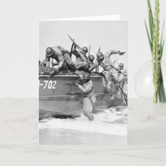 Storming the Beach, 1940s Card