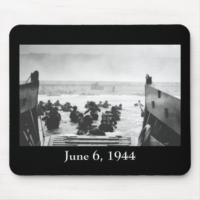 Storming The Beach On D-Day Painting Mouse Pad (Front)