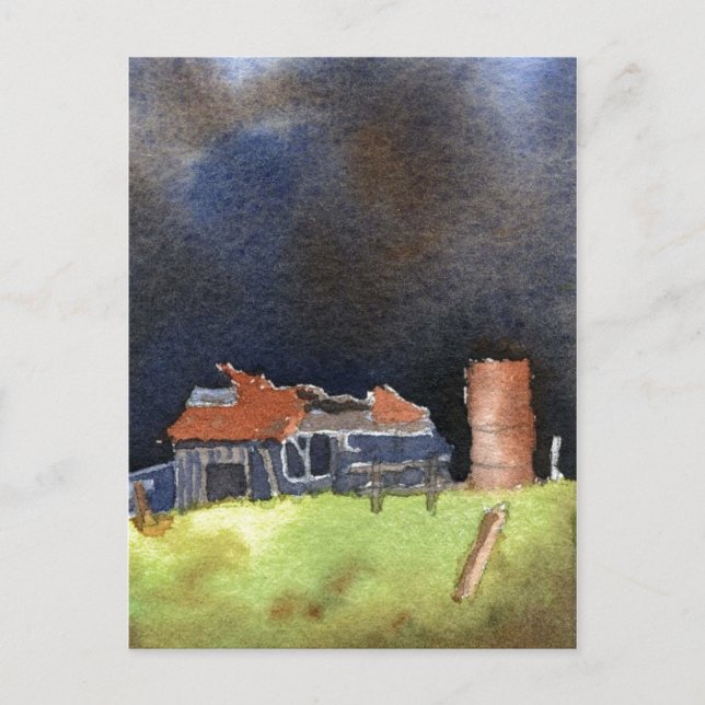 "Storm's Coming #5" Country Roads Postcard (Front)