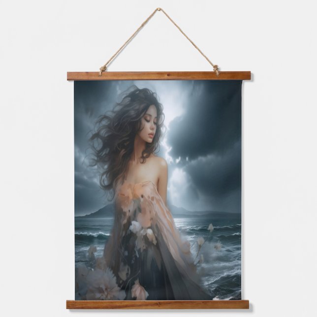 Storm's Ethereal Embrace Hanging Tapestry (Front)