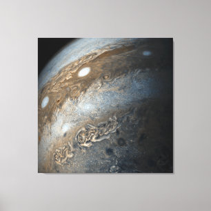 Storms on Jupiter from Juno Cam (2017) Canvas Print
