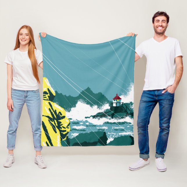 Stormwatch: Island Majesty Fleece Blanket (In Situ)