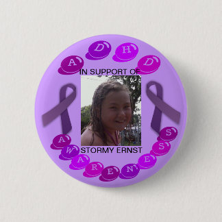 Stormy ADHD Awareness button (customisable)