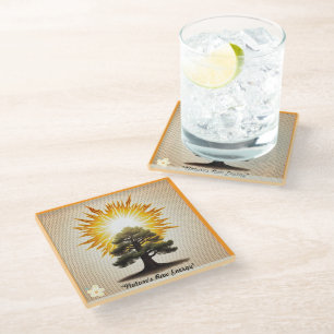 "Stormy Art" Glass Coaster