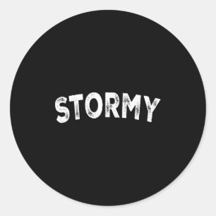 Stormy classic round sticker