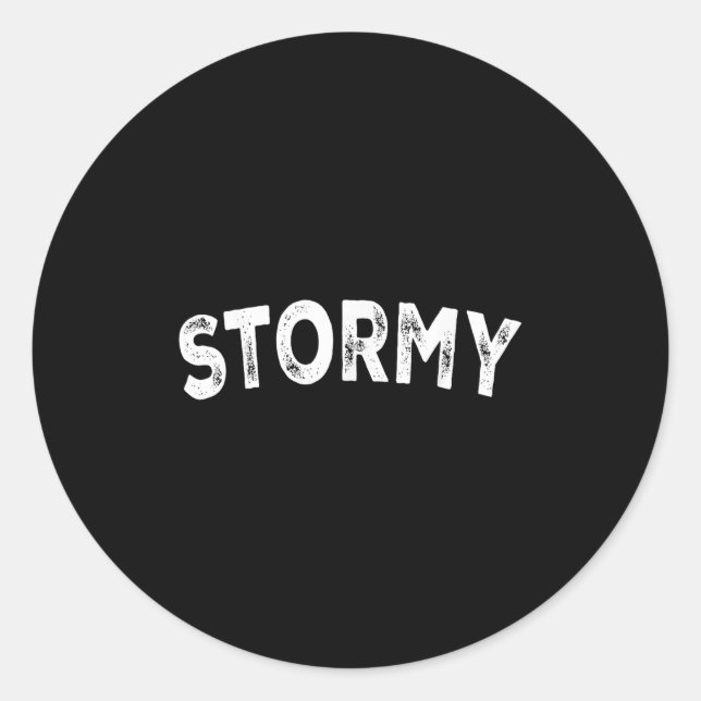 Stormy  classic round sticker (Front)
