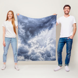 Stormy clouds fleece blanket