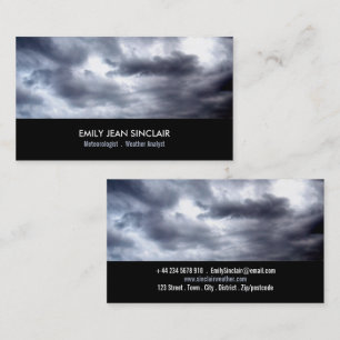 Stormy Clouds, Meteorologist Business Card