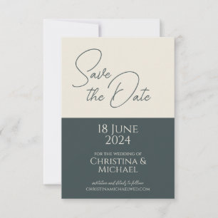 Stormy Grey • Colour Block Photo Save The Date