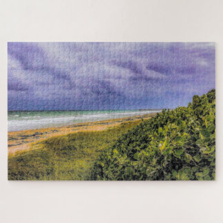 Stormy Jupiter Beach Jigsaw Puzzle