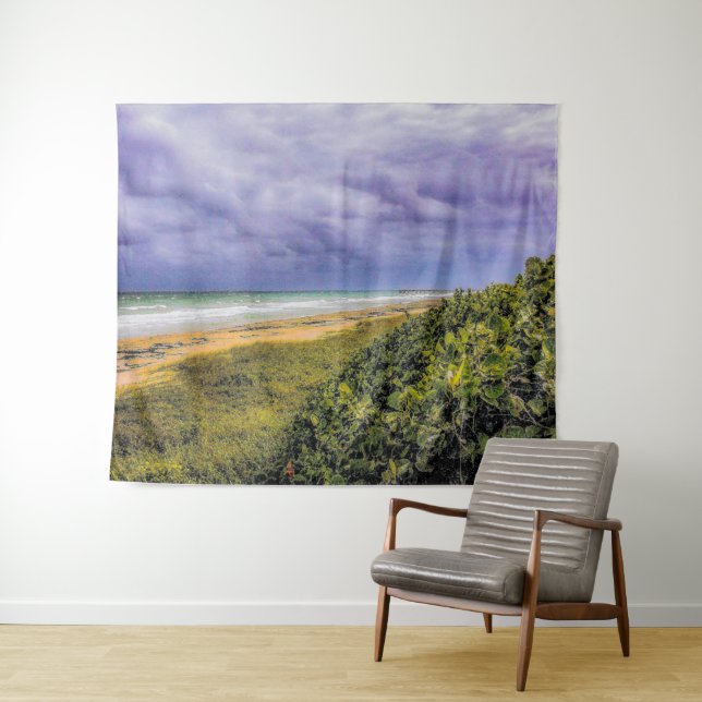 Stormy Jupiter Beach Tapestry (In Situ (Horizontal))