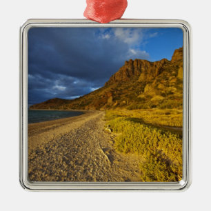 Stormy light on Isla Carmen in the Gulf of Metal Tree Decoration