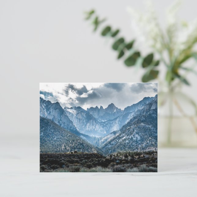 Stormy Mt. Whitney From Alabama Hills Postcard (Standing Front)