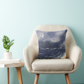 Stormy Night at Sea Cushion