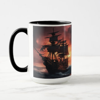 Stormy Pirate Ship - 3 - Mug