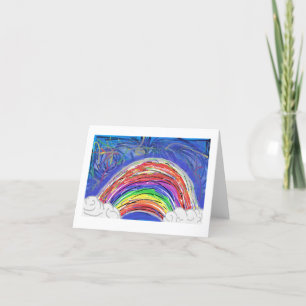Stormy Rainbow (blank inside) Thank You Card