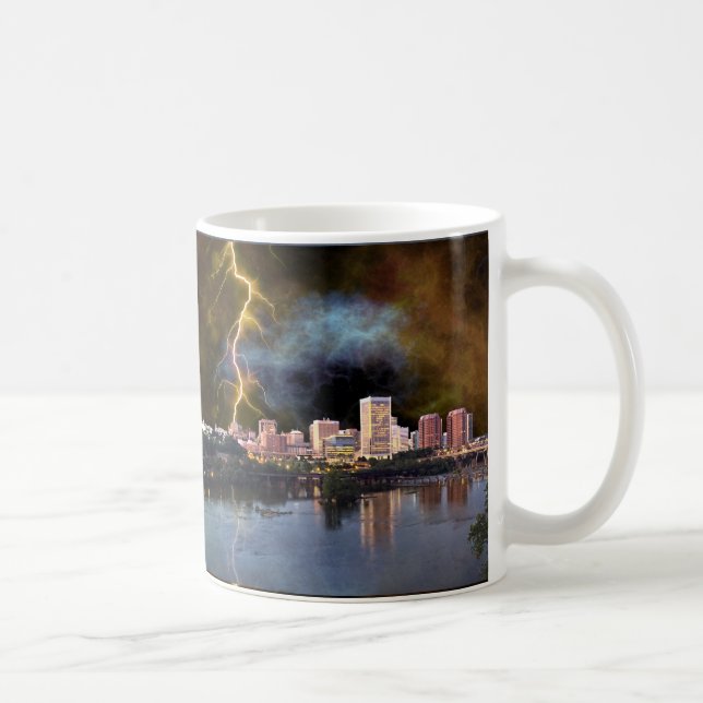 Stormy Richmond Skyline Coffee Mug (Right)
