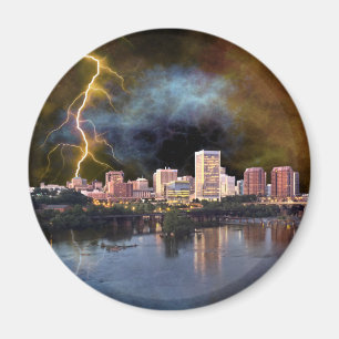 Stormy Richmond Skyline Magnet