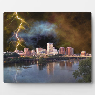 Stormy Richmond Skyline Plaque