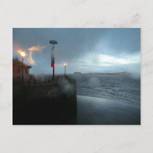 Stormy River Mersey Postcard