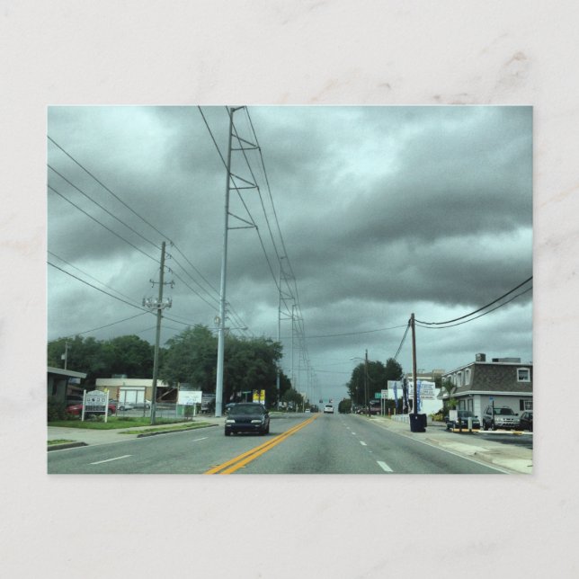 Stormy Road Postcard (Front)