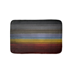 Stormy Salty Watercolor Pop Of Colour Abstract Art Bath Mat