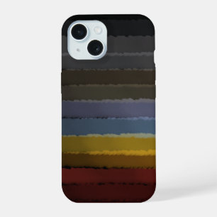 Stormy Salty Watercolor Pop Of Colour Abstract Art iPhone 15 Case