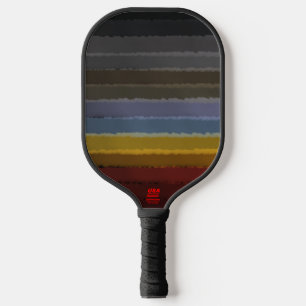 Stormy Salty Watercolor Pop Of Colour Abstract Art Pickleball Paddle