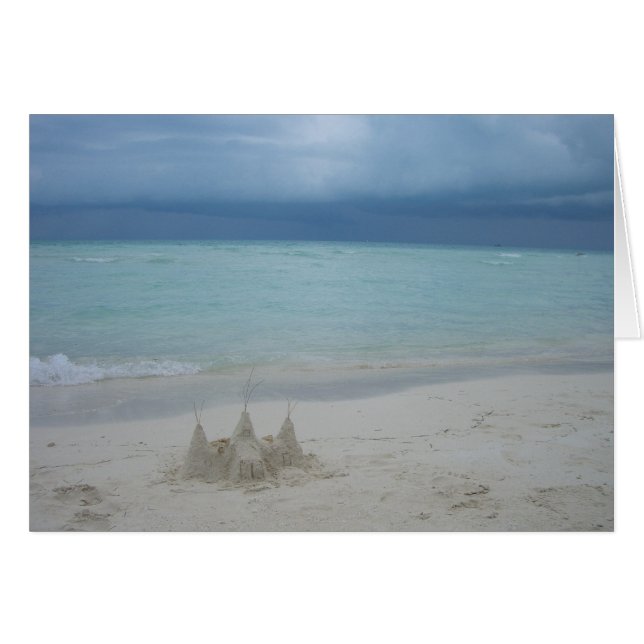 Stormy Sandcastle Beach Landscape Photo (Front Horizontal)