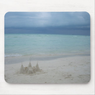 Stormy Sandcastle Beach Landscape Photo Mouse Pad